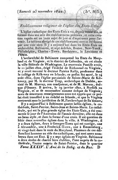 L'ami de la religion et du roi journal ecclesiastique, politique et litteraire