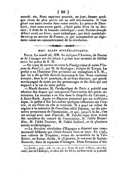 L'ami de la religion et du roi journal ecclesiastique, politique et litteraire