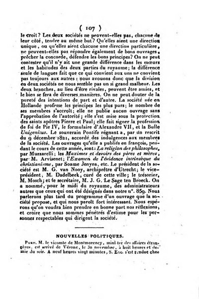 L'ami de la religion et du roi journal ecclesiastique, politique et litteraire