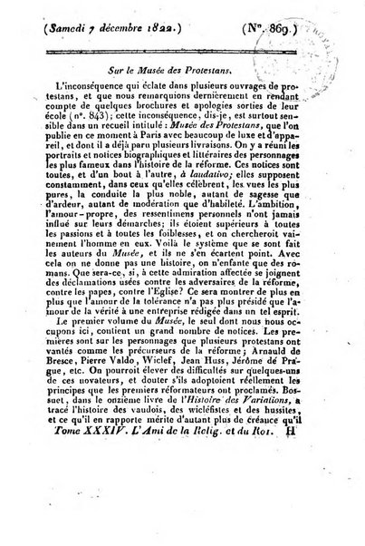 L'ami de la religion et du roi journal ecclesiastique, politique et litteraire