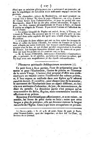 L'ami de la religion et du roi journal ecclesiastique, politique et litteraire