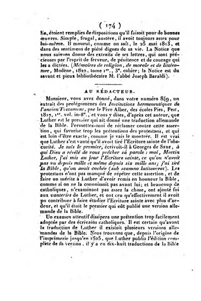 L'ami de la religion et du roi journal ecclesiastique, politique et litteraire