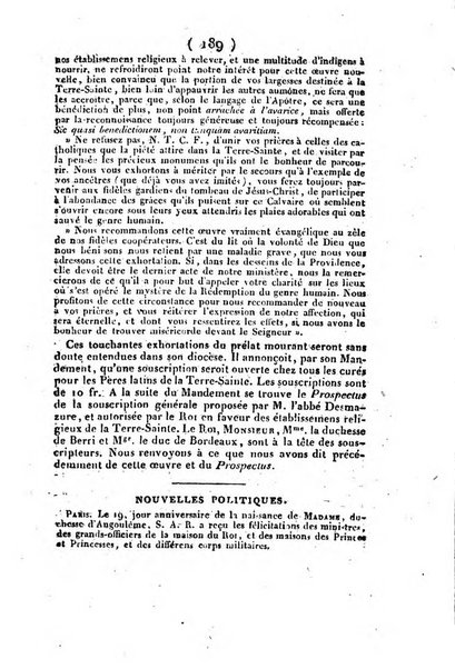 L'ami de la religion et du roi journal ecclesiastique, politique et litteraire