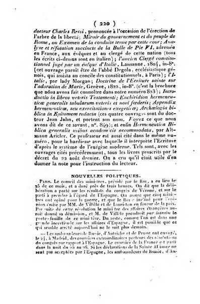 L'ami de la religion et du roi journal ecclesiastique, politique et litteraire