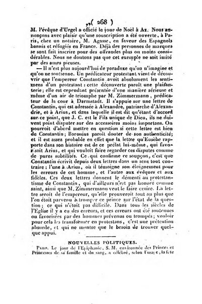 L'ami de la religion et du roi journal ecclesiastique, politique et litteraire