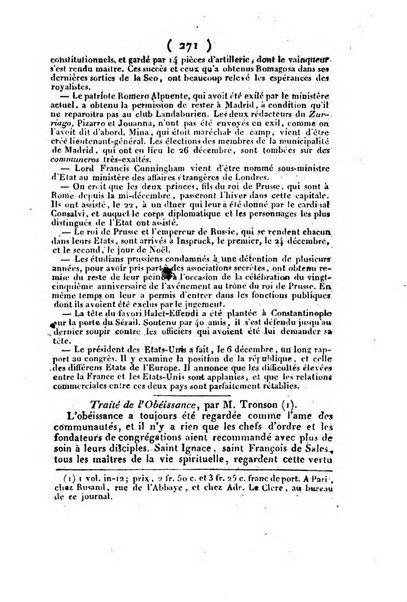 L'ami de la religion et du roi journal ecclesiastique, politique et litteraire