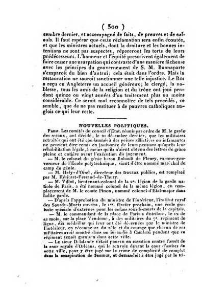 L'ami de la religion et du roi journal ecclesiastique, politique et litteraire