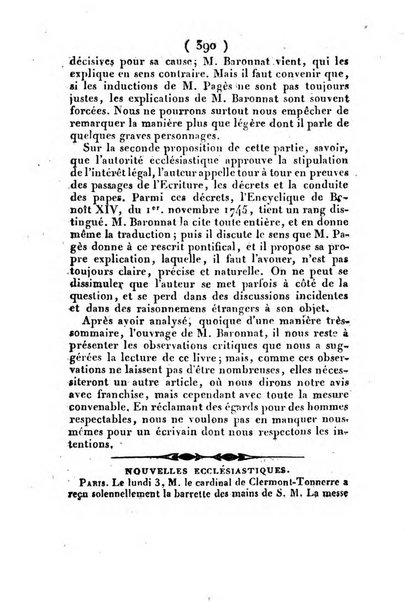 L'ami de la religion et du roi journal ecclesiastique, politique et litteraire