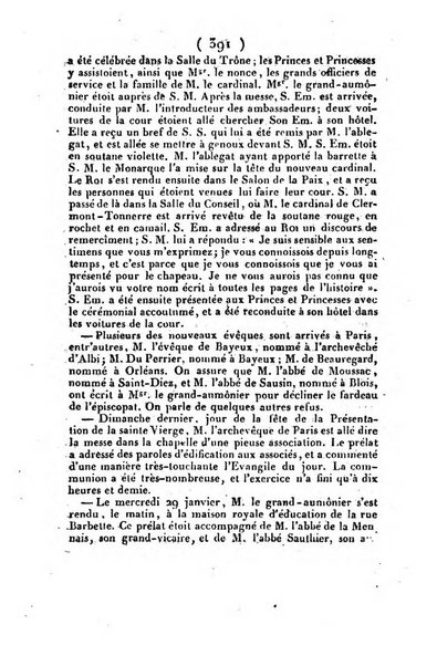 L'ami de la religion et du roi journal ecclesiastique, politique et litteraire