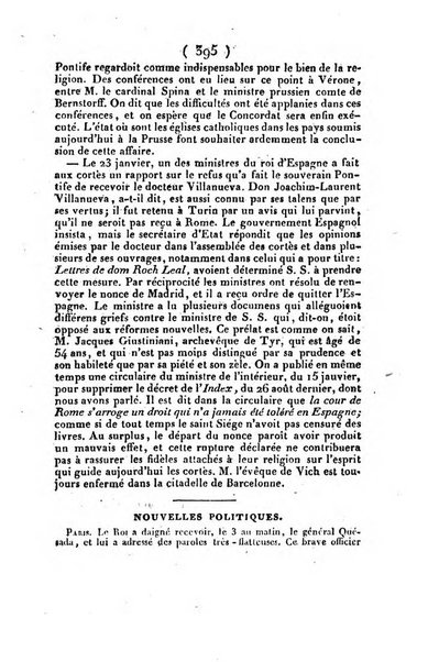 L'ami de la religion et du roi journal ecclesiastique, politique et litteraire