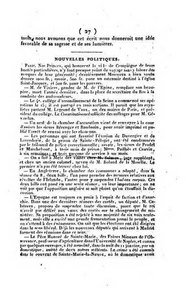 L'ami de la religion et du roi journal ecclesiastique, politique et litteraire