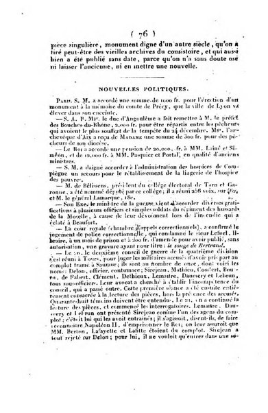 L'ami de la religion et du roi journal ecclesiastique, politique et litteraire