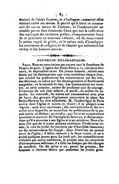 L'ami de la religion et du roi journal ecclesiastique, politique et litteraire