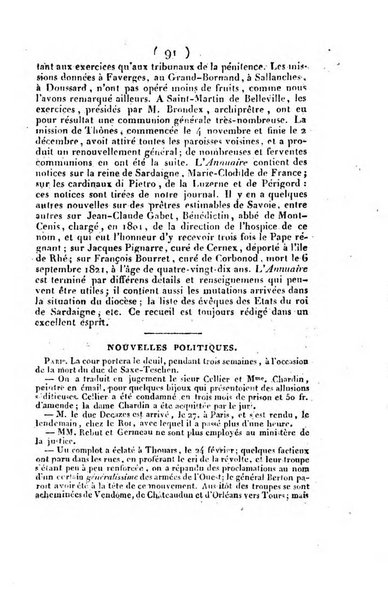 L'ami de la religion et du roi journal ecclesiastique, politique et litteraire