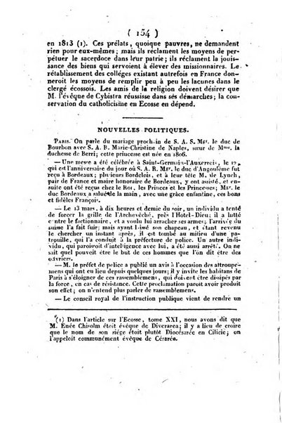 L'ami de la religion et du roi journal ecclesiastique, politique et litteraire