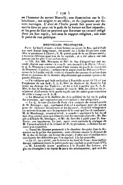 L'ami de la religion et du roi journal ecclesiastique, politique et litteraire