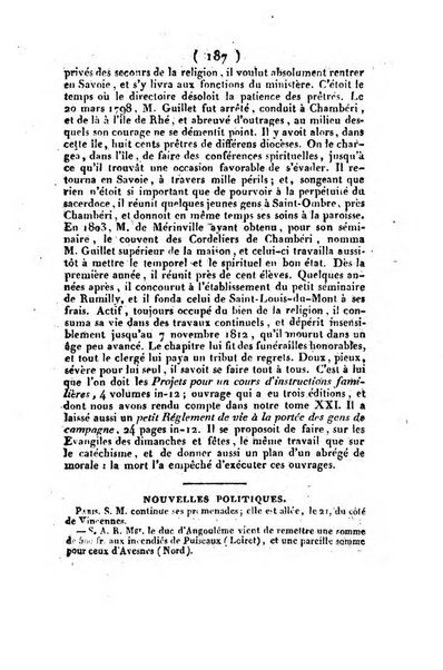 L'ami de la religion et du roi journal ecclesiastique, politique et litteraire