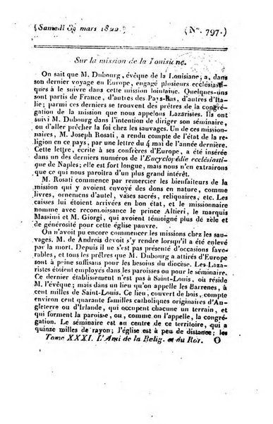 L'ami de la religion et du roi journal ecclesiastique, politique et litteraire