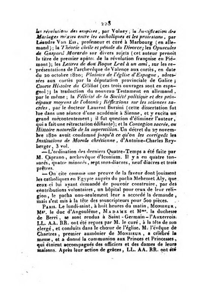 L'ami de la religion et du roi journal ecclesiastique, politique et litteraire