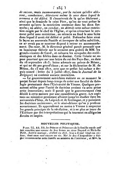 L'ami de la religion et du roi journal ecclesiastique, politique et litteraire