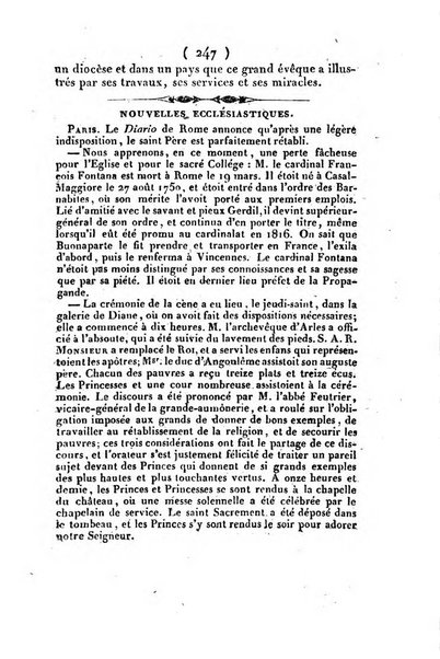 L'ami de la religion et du roi journal ecclesiastique, politique et litteraire