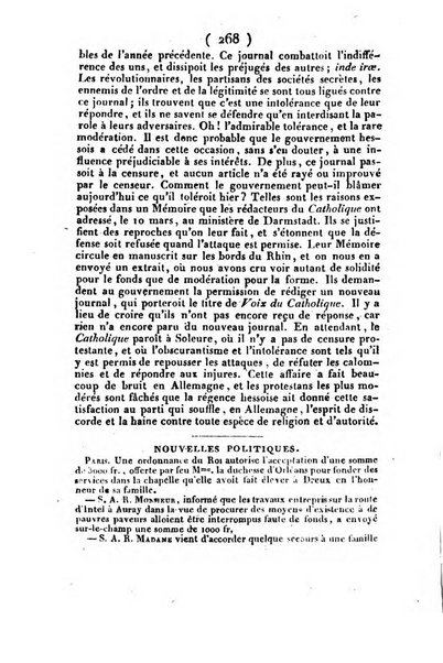 L'ami de la religion et du roi journal ecclesiastique, politique et litteraire