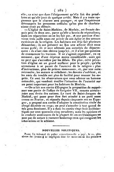 L'ami de la religion et du roi journal ecclesiastique, politique et litteraire