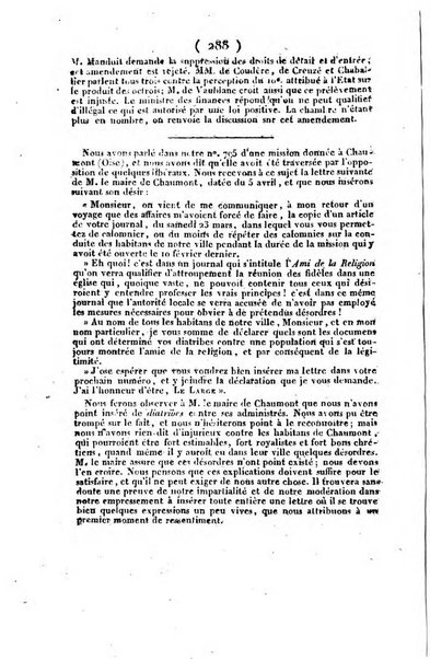 L'ami de la religion et du roi journal ecclesiastique, politique et litteraire