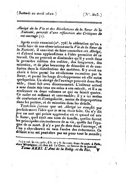 L'ami de la religion et du roi journal ecclesiastique, politique et litteraire