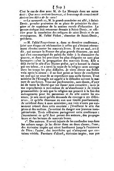 L'ami de la religion et du roi journal ecclesiastique, politique et litteraire