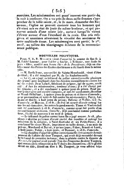 L'ami de la religion et du roi journal ecclesiastique, politique et litteraire