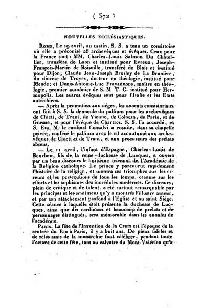 L'ami de la religion et du roi journal ecclesiastique, politique et litteraire