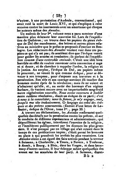 L'ami de la religion et du roi journal ecclesiastique, politique et litteraire