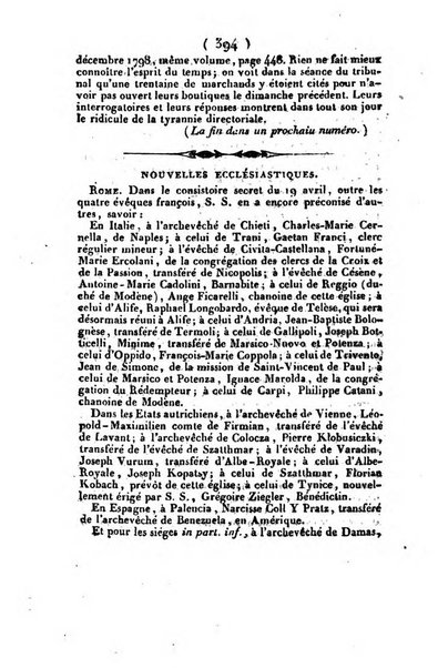 L'ami de la religion et du roi journal ecclesiastique, politique et litteraire