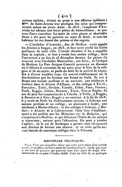 L'ami de la religion et du roi journal ecclesiastique, politique et litteraire