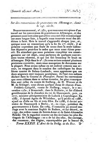 L'ami de la religion et du roi journal ecclesiastique, politique et litteraire