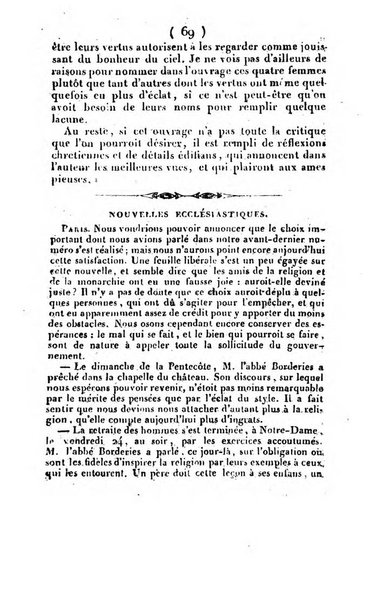 L'ami de la religion et du roi journal ecclesiastique, politique et litteraire