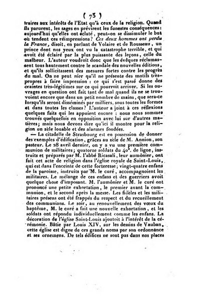 L'ami de la religion et du roi journal ecclesiastique, politique et litteraire