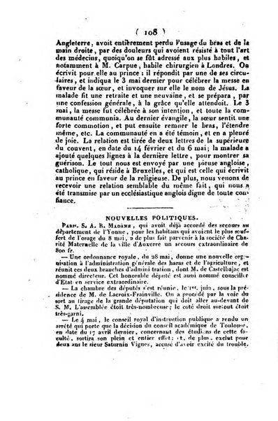 L'ami de la religion et du roi journal ecclesiastique, politique et litteraire