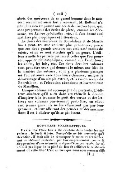 L'ami de la religion et du roi journal ecclesiastique, politique et litteraire