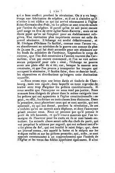 L'ami de la religion et du roi journal ecclesiastique, politique et litteraire