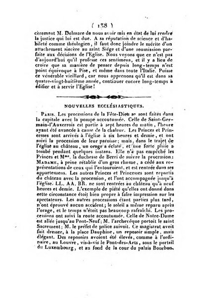 L'ami de la religion et du roi journal ecclesiastique, politique et litteraire