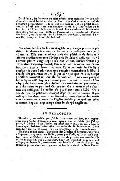 L'ami de la religion et du roi journal ecclesiastique, politique et litteraire