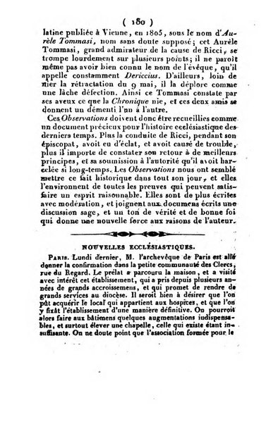 L'ami de la religion et du roi journal ecclesiastique, politique et litteraire