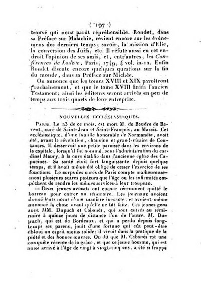 L'ami de la religion et du roi journal ecclesiastique, politique et litteraire