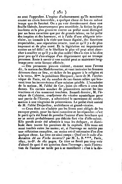 L'ami de la religion et du roi journal ecclesiastique, politique et litteraire