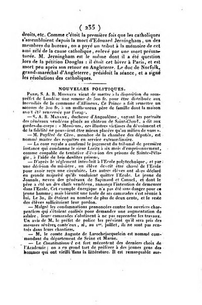 L'ami de la religion et du roi journal ecclesiastique, politique et litteraire