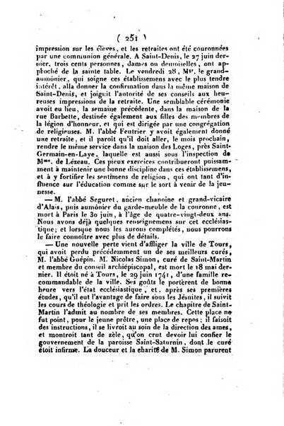 L'ami de la religion et du roi journal ecclesiastique, politique et litteraire