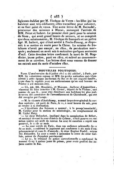 L'ami de la religion et du roi journal ecclesiastique, politique et litteraire