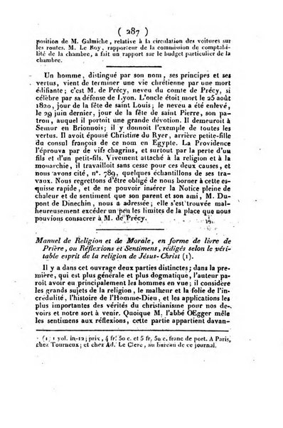 L'ami de la religion et du roi journal ecclesiastique, politique et litteraire